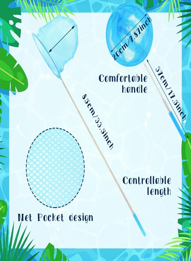 Grinsvalley 24Pcs Plastic Fish Bowls with Lids and Fishing Net Bulk Include 12 Pcs Fish Bowl and 12 Pcs Fishing Nets for Candy Summer Carnival Prizes Centerpieces and Party Decoration - Image 2